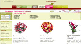 Le site Au Nom de la Rose : Site professionnel bien concu dédié à la vente de rose par Internet - Suivi de commande et delais de livraison rapides